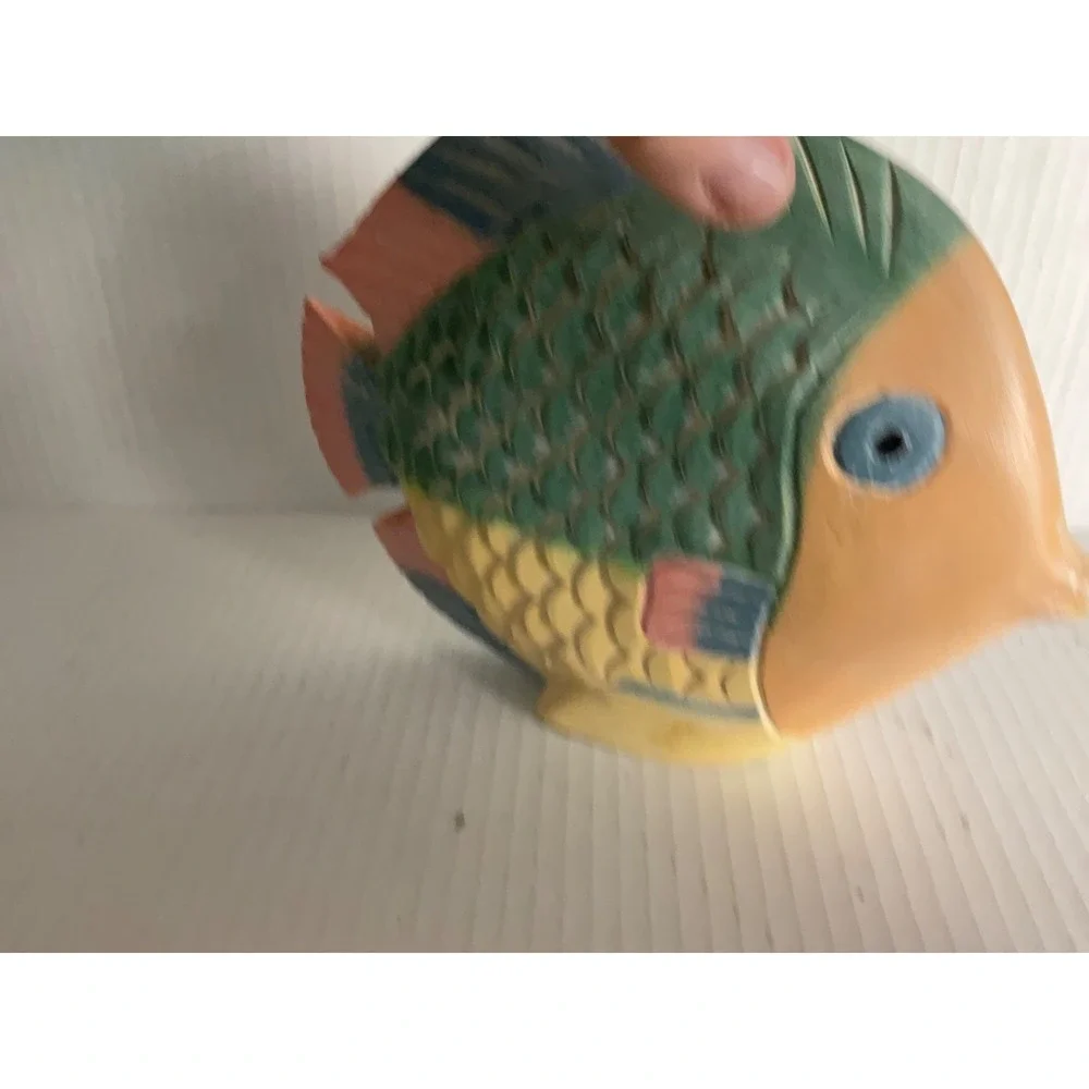 Fish decor Teakwood ocean beach tropical Decor bright nautical